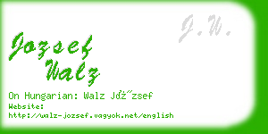 jozsef walz business card